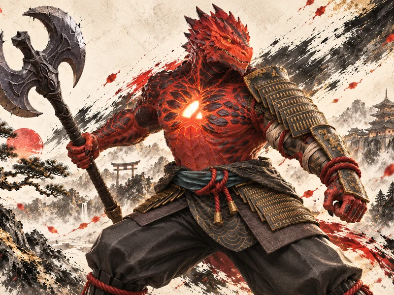 Crimson Dragon — Katana Inu artwork